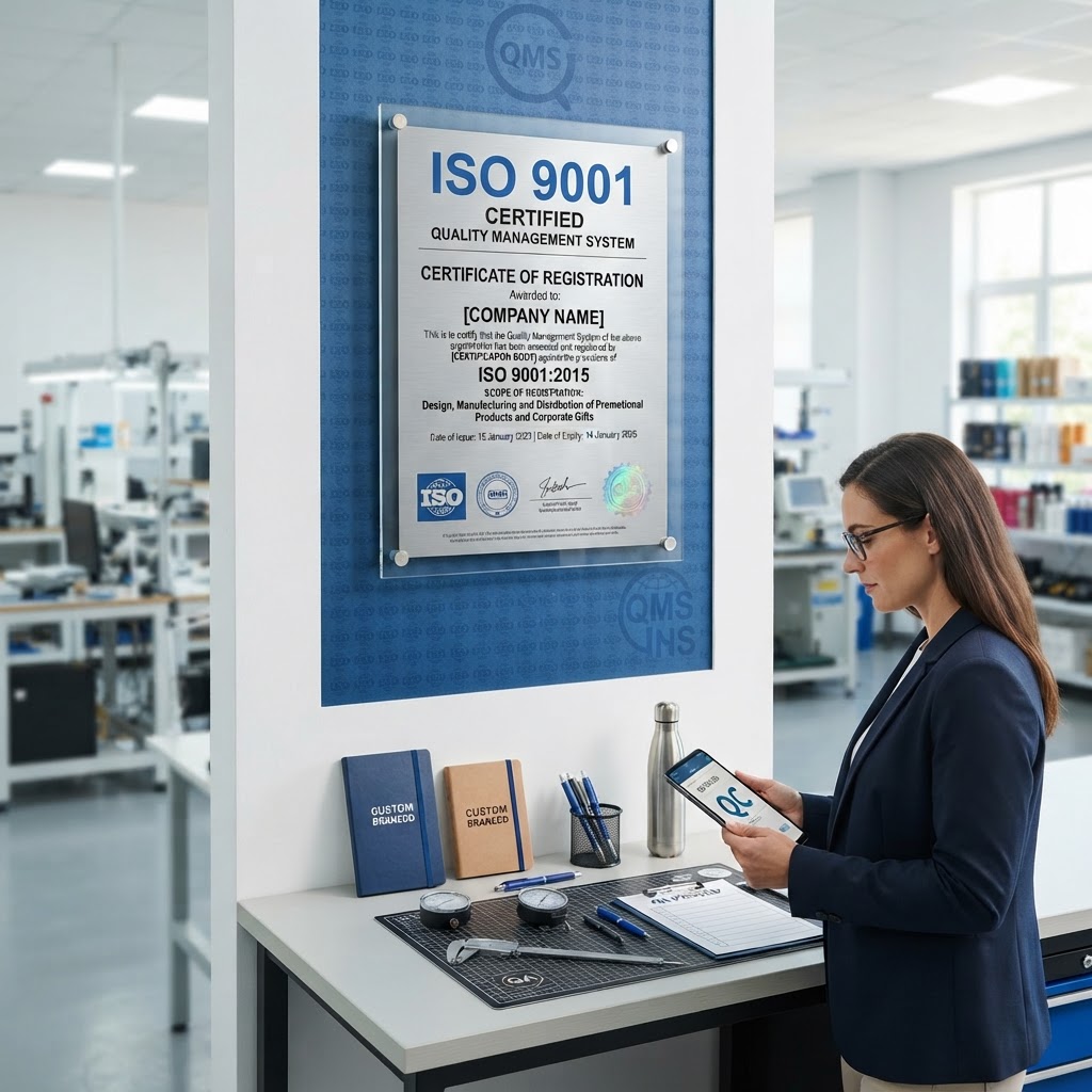 ISO 9001 quality management standard certification — professional quality assurance documentation